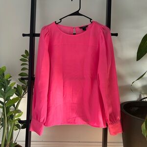 J. Crew Vibrant Pink Blouse